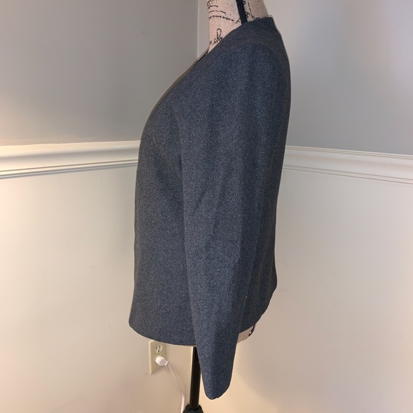 KATE SPADE SATURDAY Gray Behind the Seams Open Front Blazer L NWT - Picture 3 of 4
